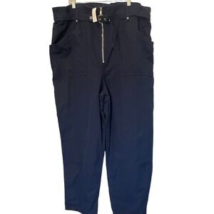 NWT Banana Republic Women's Belted Cotton Linen Pants Size 20L